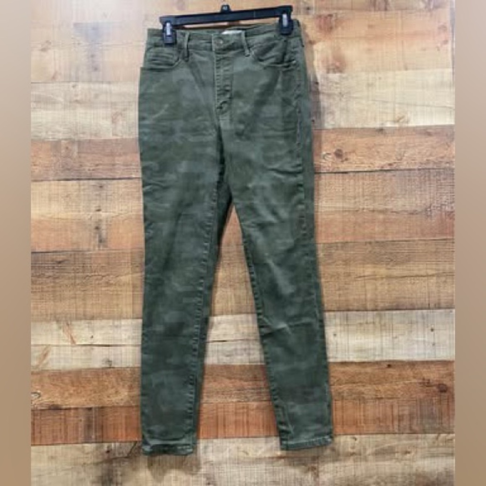 Sanctuary Olive Green Camouflage High-Rise Skinny Jeans Size 4